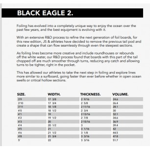 Surf Foil - JS Industries Black Eagle 2 Mr Bennetts